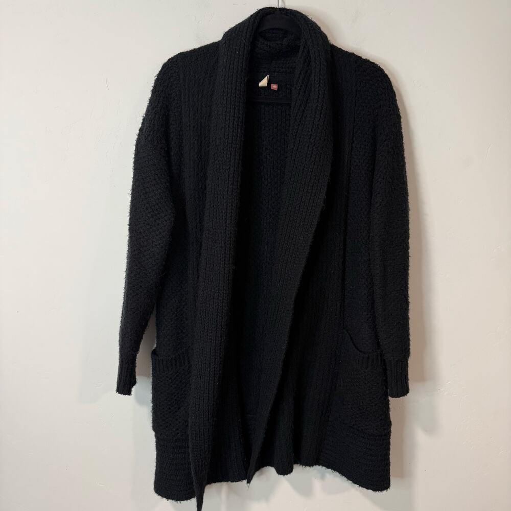 Anthropologie Pilcro Women's Eyelash Cardigan Sweater Black XS